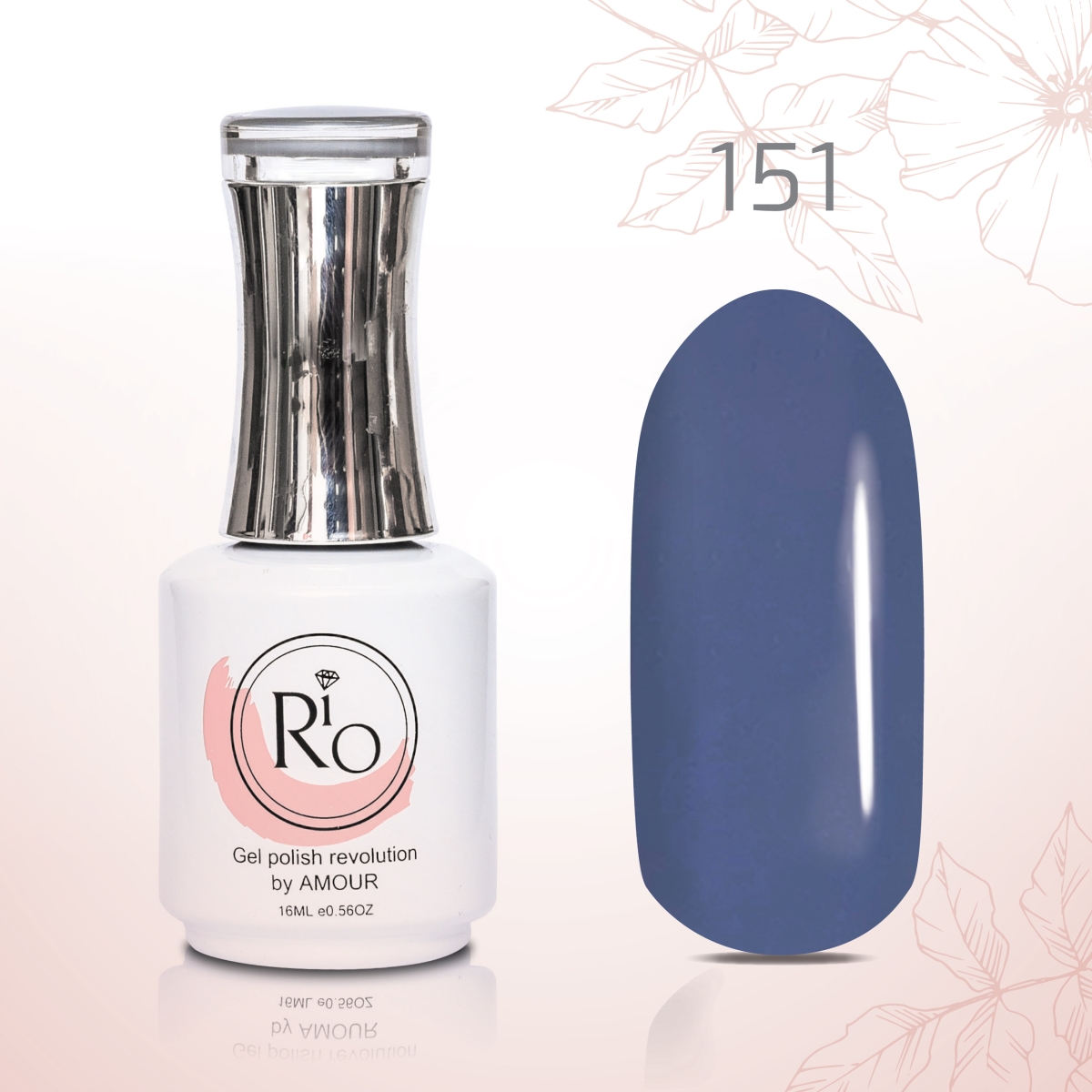 לק ג׳ל 16 מ״ל Rio גוון מספר 151