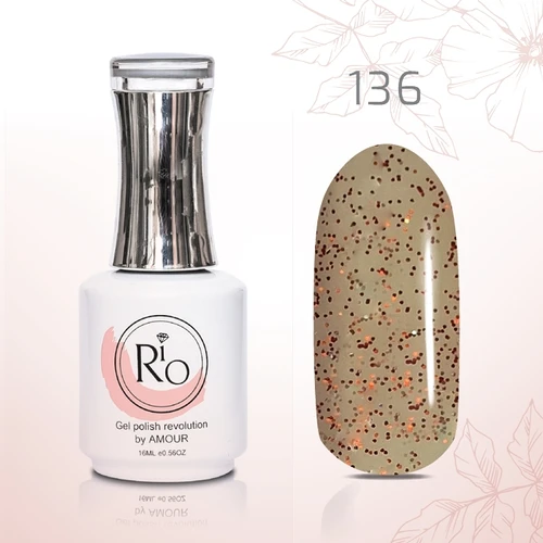 לק ג׳ל 16 מ״ל Rio גוון מספר 136