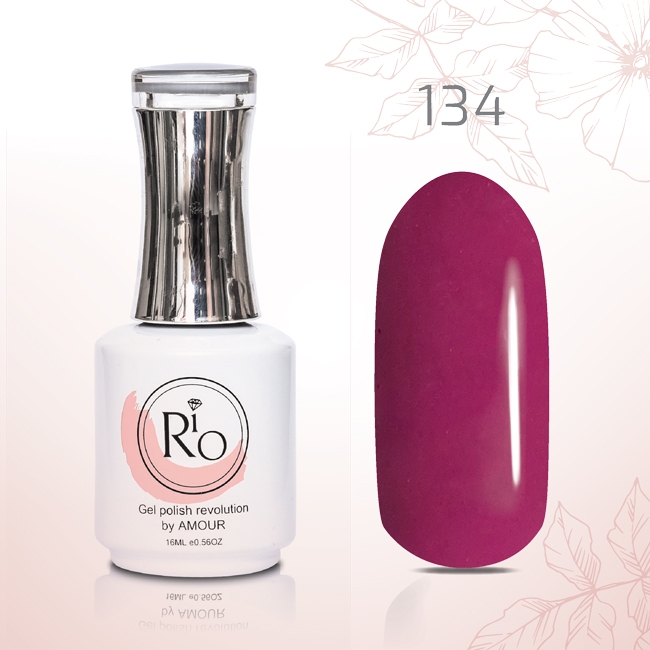 לק ג׳ל 16 מ״ל Rio גוון מספר 134
