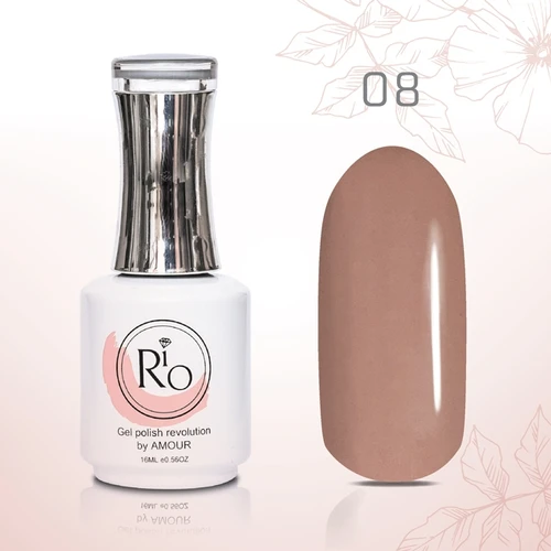 לק ג׳ל 16 מ״ל Rio גוון מספר 08