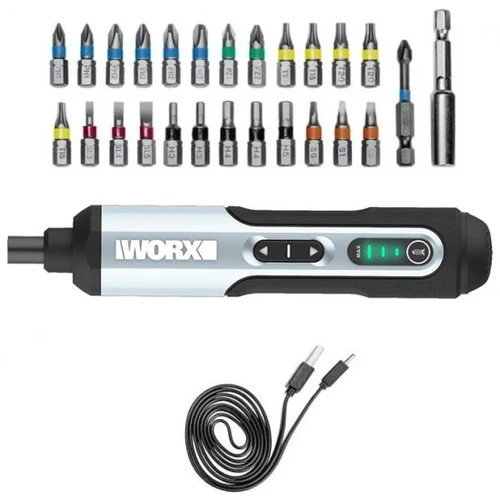 מברג חשמלי נטען 4V+סט ביטים  - וורקס WORX -דגם WX240.1