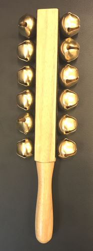 ידית מעץ עם 12 פעמונים בראס FLEET SL-12