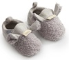 נעלי בית לתינוק עם ריפוד פנימי וסוליה מונעת החלקה מידה S (0-6 חודשים) - אפור מעושן