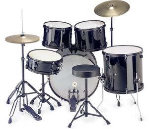 מערכת תופים 5 חלקים בס 22″ בצבע שחור Stagg TIM122B BK
