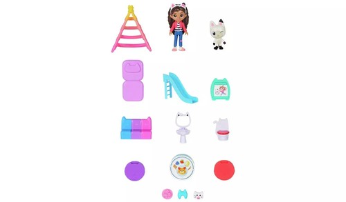 בית הבובות של גבי עם צלילים, דמויות ו-15 אביזרי משחק   
