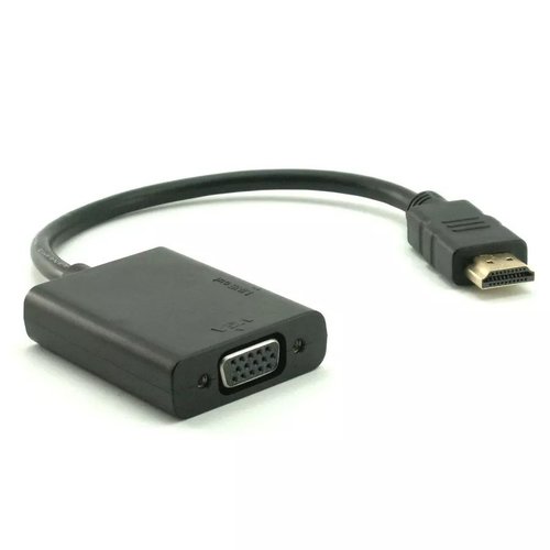 כבל מתאם מ- HDMI זכר ל- VGA נקבה עם אודיו - Gold Touch
