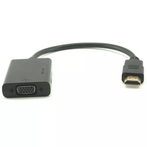 כבל מתאם מ- HDMI זכר ל- VGA נקבה עם אודיו - Gold Touch