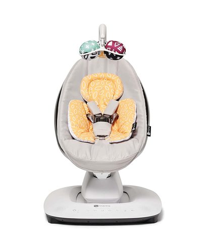 ריפוד מקטין דו צדדי לנדנדה 4moms ממרו mamaroo צהוב רשת 5.0