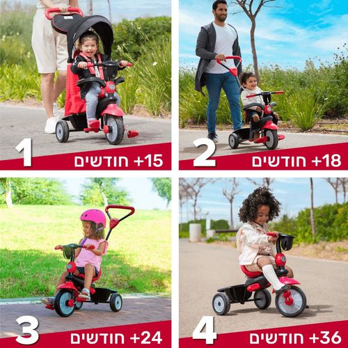 תלת אופן מתפתח SWING DLX אדום Iam Toys