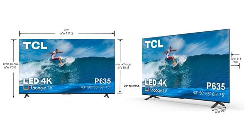טלוויזיה “50 TCL 4K 50P635