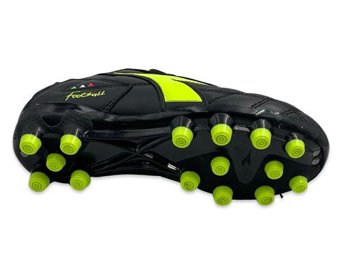 נעלי כדורגל עם פקקים לילדים Diadora calcio italiano בצבע שחור עם לוגו צהוב