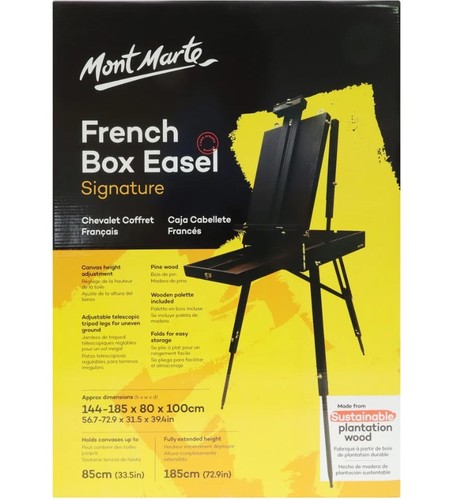 כן מזוודה לציור Black French Box Easel- שחור