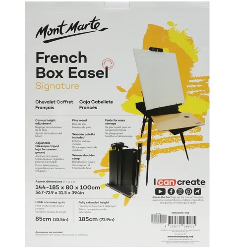 כן מזוודה לציור Black French Box Easel- שחור