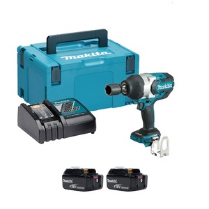 מפתח אימפקט נטען עם 2 סוללות 5AH ומטען "¾ MAKITA DTW1001RTE 18V BL