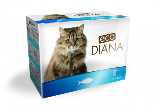 דיאנה פאוץ בטעם דגים לחתול  80 גרם Eco Diana