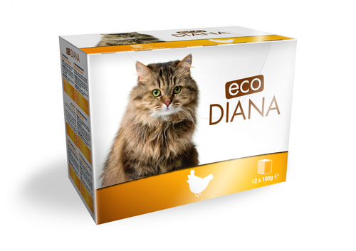 דיאנה פאוץ בטעם עוף לחתול  80 גרם Eco Diana