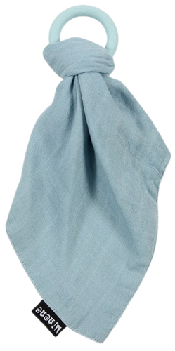 נשכן סיליקון עם שמיכי מבמבוק - כחול בהיר