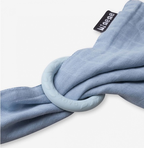 נשכן סיליקון עם שמיכי מבמבוק - כחול בהיר