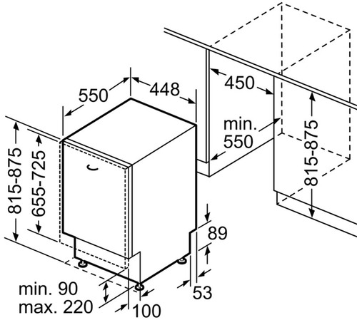 מדיח כלים צר Bosch SPS53E28EU בוש