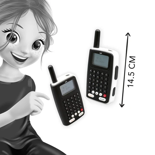 מכשירי קשר ווקי טוקי קולי משולב מקלדת לשליחת הודעות טקסט (באנגלית) - עד טווח 3 ק
