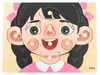 פאזל כפתורי עץ הכרת הפנים עם כיתוב בעברית 9 חלקים - בת