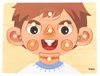 פאזל כפתורי עץ הכרת הפנים עם כיתוב בעברית 9 חלקים - בן