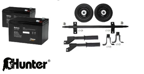  סט גלגלים וידית אחיזה לגנרטור 2200W/3200W  + סוללה 7Ah לגנרטור 3200W   101002-002 Hunter 