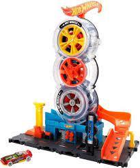 הוט ווילס -מסלול עם חנות צמיגים - HOT WHEELS CITY