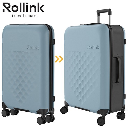 ROLLINK FLEX SPINNER 360 מזוודה עם 4 גלגלים כפולים מתקפלת בכחול כהה