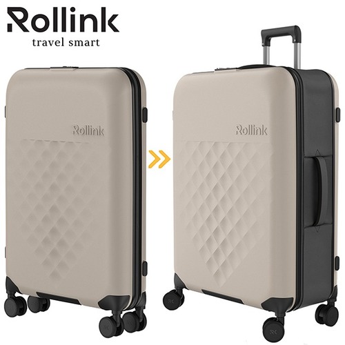 ROLLINK FLEX SPINNER 360 מזוודה עם 4 גלגלים כפולים מתקפלת בכחול כהה