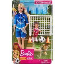 ברבי מאמנת כדורגל/ספורט - BARBIE GLM53