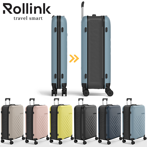 מזוודה מתקפלת Rollink FLEX 360 SPINNER גודל 29 אינץ' 4 גלגלים - שחור Black