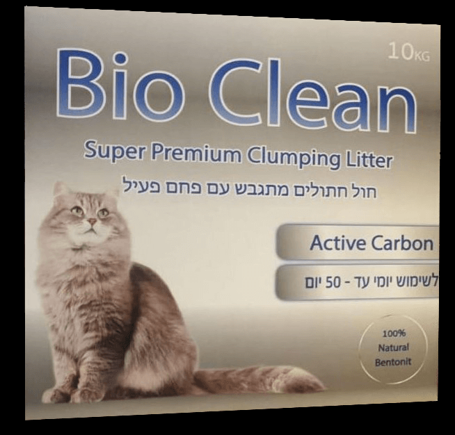 Bio clean - חול חתולים מתגבש עם פחם פעיל 10 ק"ג