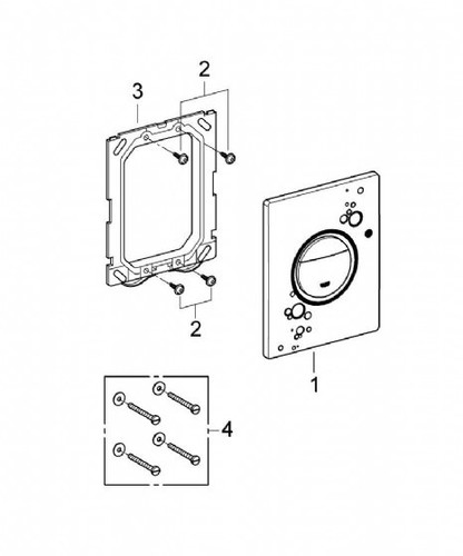 GROHE 38847KI0 | לחצן ניאגרה סמויה גרואה עם הדפס בועות NOVA Cosmopolitan 