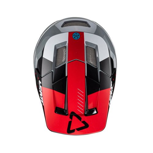 קסדת אינדורו מלאה לאופניים ליט אפור / אדום -  LEATT MTB 2.0 GRAVITY TITANIUM V23