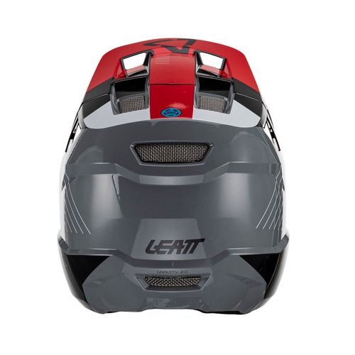 קסדת אינדורו מלאה לאופניים ליט אפור / אדום -  LEATT MTB 2.0 GRAVITY TITANIUM V23
