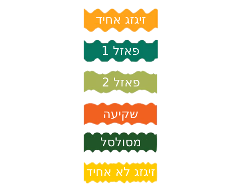 מספרי זיגזג במגוון צורות