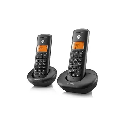 טלפון אלחוטי Motorola E202 + ספיקר שתי שלוחות