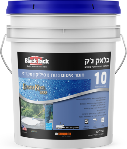 בלאק ג'ק 10 חומר איטום גגות מסיליקון אקרילי 18 ליטר