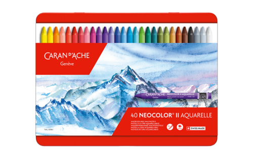 סט 40 פסטל שעווה מסיסים במים NEOCOLOR II