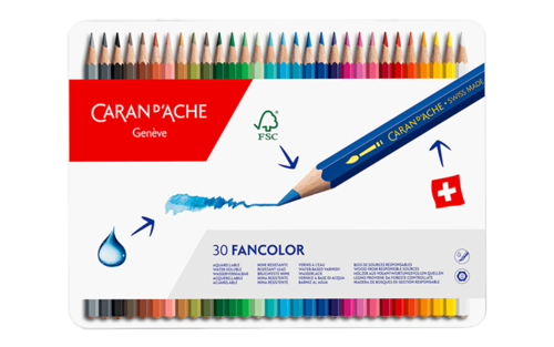 סט 30 עפרונות אקוורל CARAND'ACHE FANCOLOR
