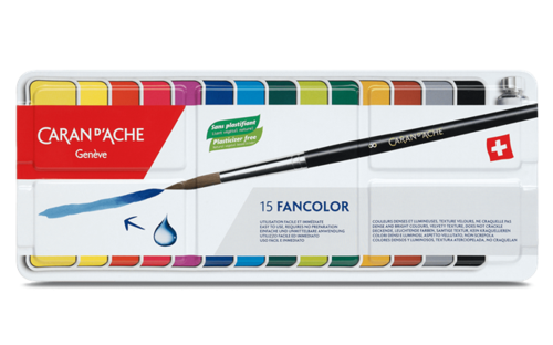 15 טבליות גואש CARAND'ACHE FANCOLOR