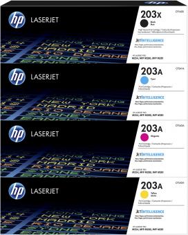סט טונרים מקוריים HP CF540X - CF541A- CF542A - CF543A