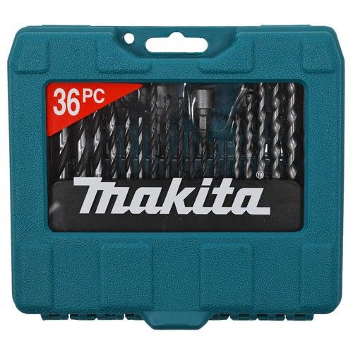 סט מקדחים + ביטים + בוקסות 36 חלקים מתוצרת Makita 
