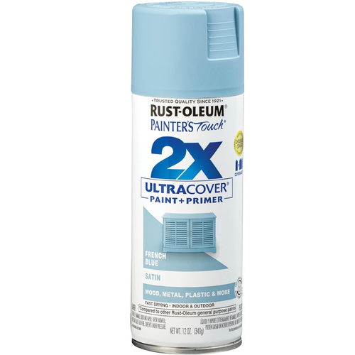 ספריי צבע כחול צרפתי 340 גרם - 2X ULTRA COVER Satin French Blue Rust-Oleum