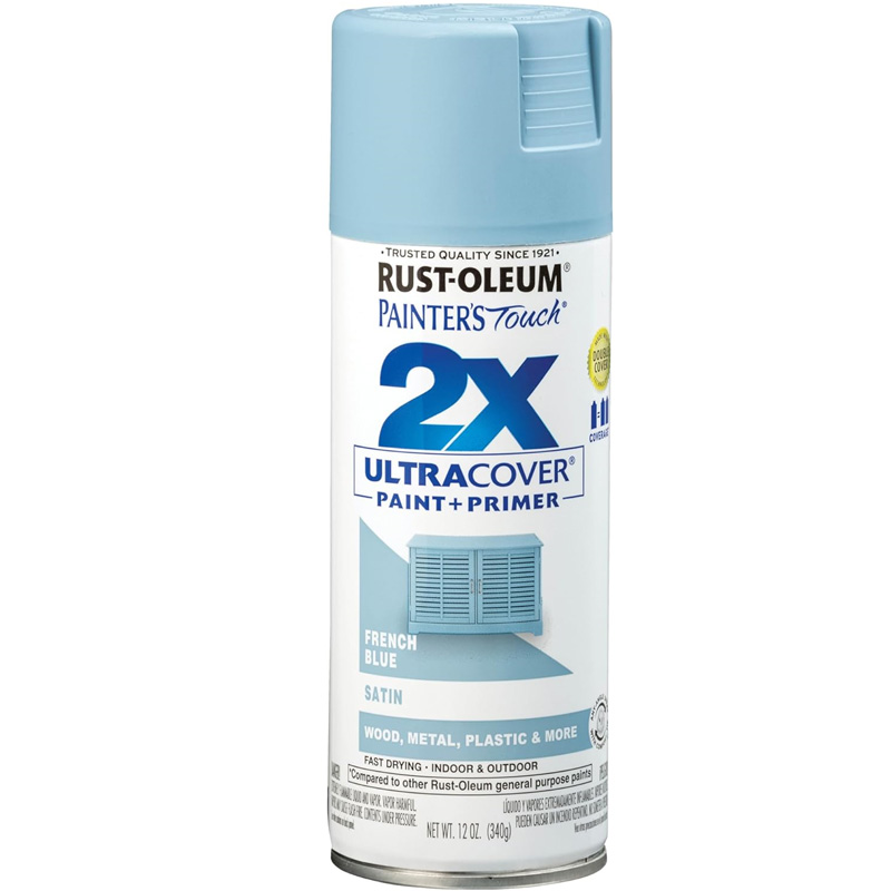 ספריי צבע כחול צרפתי 340 גרם - 2X ULTRA COVER Satin French Blue Rust-Oleum