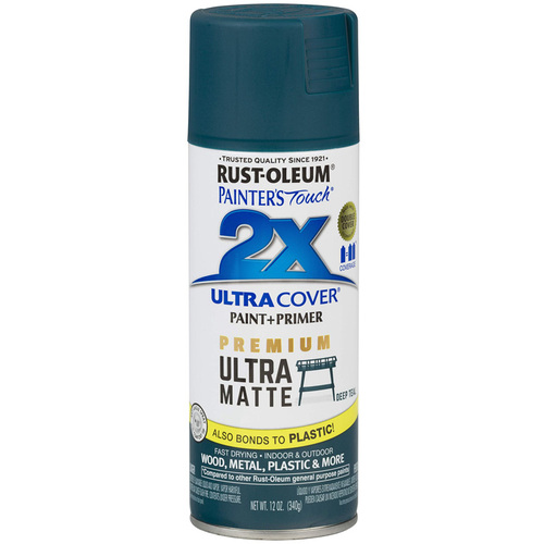 ספריי צבע טורקיז עמוק מט 340 גרם - 2X ULTRA COVER Rust-Oleum