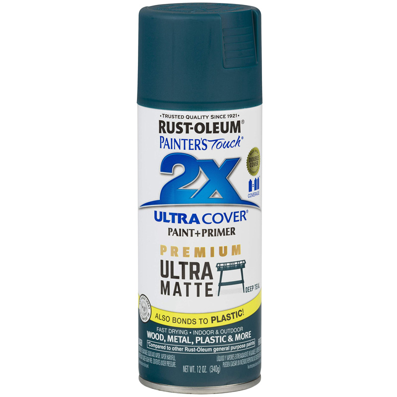 ספריי צבע טורקיז עמוק מט 340 גרם - 2X ULTRA COVER Rust-Oleum