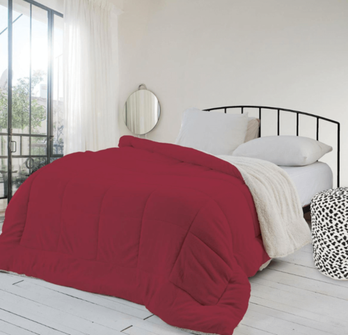 שמיכת פלנל פרווה ממולאת זוגית 220*200 NEW YORK QUILT