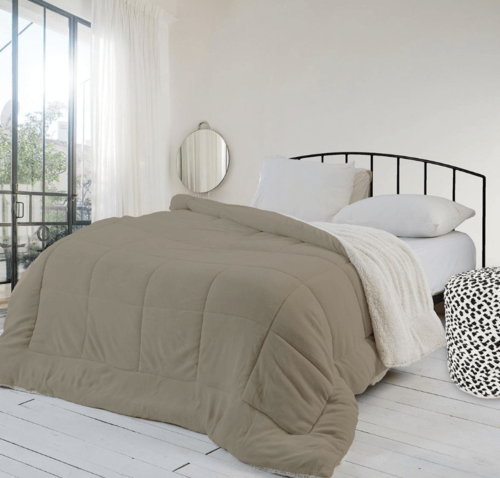 שמיכת פלנל פרווה ממולאת זוגית 220*200 NEW YORK QUILT